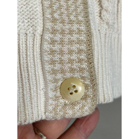 Retro Cable Knit Vest Tan L Preppy Academia Golf Resort Classic Chic Retro 80s - Picture 5 of 9